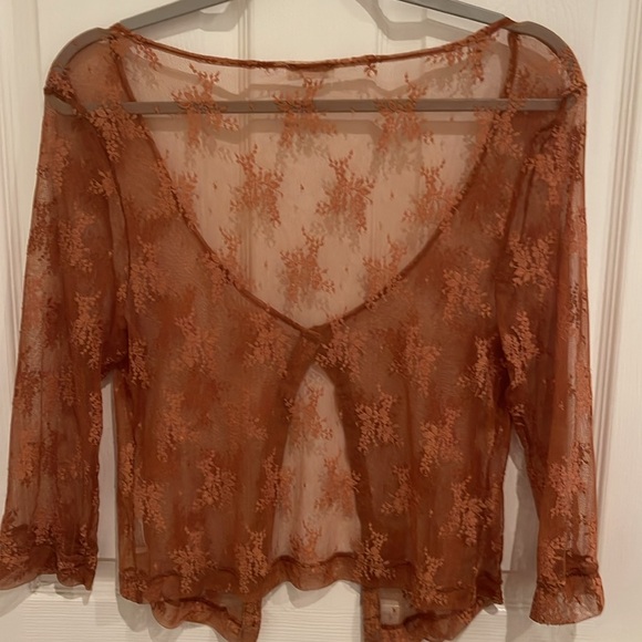 Free People limited Edition In Time Italy edition lace shrug OSFA - Picture 3 of 3